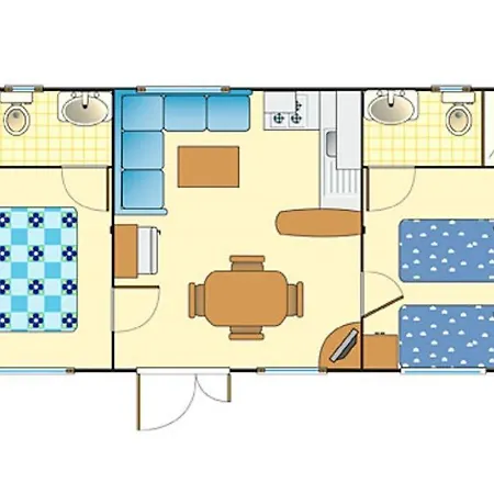 Le Tamerici Mobilehome Adige Fuer 6 Personen 펜션 *